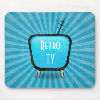 Tapis De Souris Rétro affiche vintage de télévision de TV