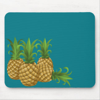 Tapis De Souris Rétro ananas vintage turquoise