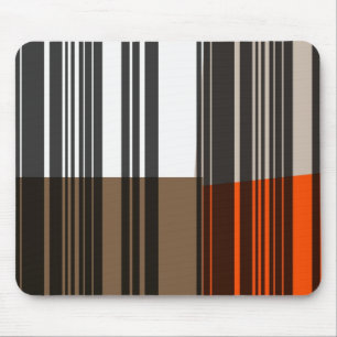 Tapis De Souris Rétro art abstrait orange, gris, Brown, noir