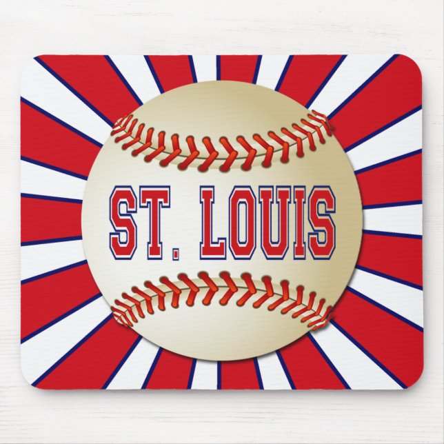TAPIS DE SOURIS RÉTRO BASE-BALL DE ST LOUIS (Devant)