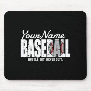 Tapis De Souris Rétro Baseball Ajouter Nom Rayures Équipe Joueur T