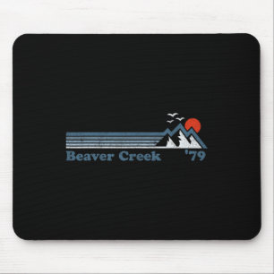 Tapis De Souris Retro Beaver Creek Ski Resort Colorado Snowboard S