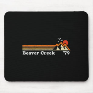 Tapis De Souris Retro Beaver Creek Ski Resort Colorado Snowboard S