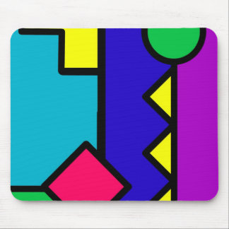 Tapis De Souris Rétro bloc de la couleur 80s