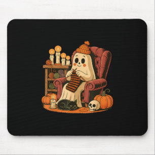 Tapis De Souris Retro Boo Ghost Fil Crochet Tricot Halloween So So
