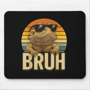 Tapis De Souris Retro Bruh Lizard perché dragon amusant Vintage