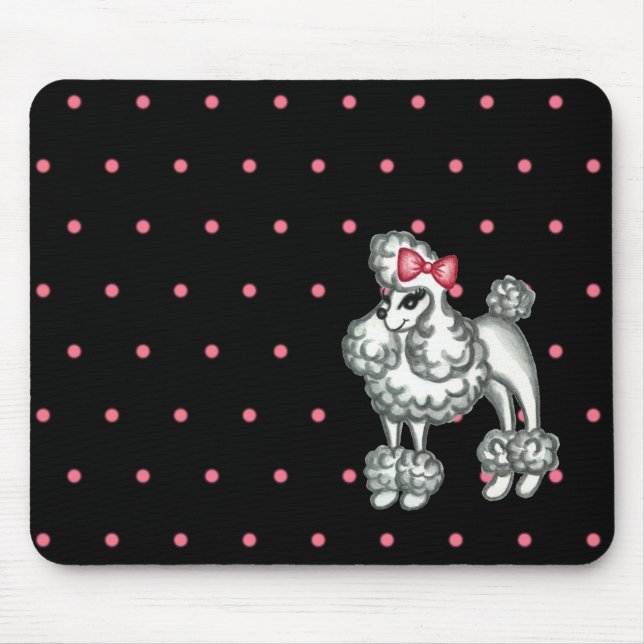 Tapis de souris rétro caniche (Devant)