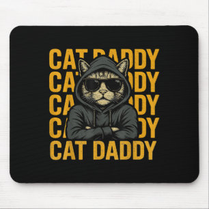 Tapis De Souris Retro Chat Papa Style Cadeau Animal Pour Hommes Fe
