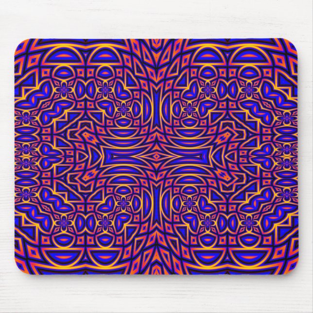 Tapis De Souris Retro Classy Kaleidoscope Pattern Design (Devant)