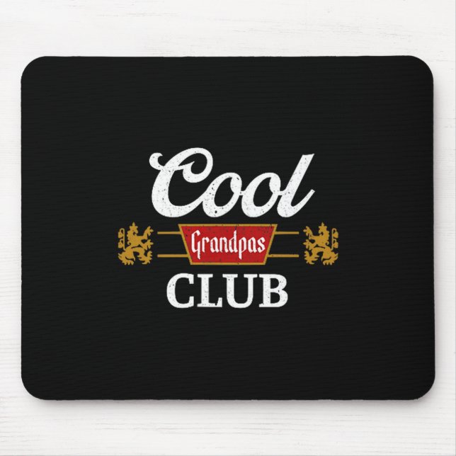 Tapis De Souris Retro Cool Grandpas Club Family Matching Father's  (Devant)