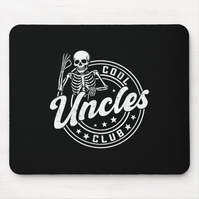 Tapis De Souris Retro Cool Uncles Club Funny New Uncle Men Skeleto (Devant)