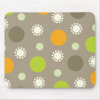 Tapis De Souris Rétro coutume verte orange Mousepad de motif de