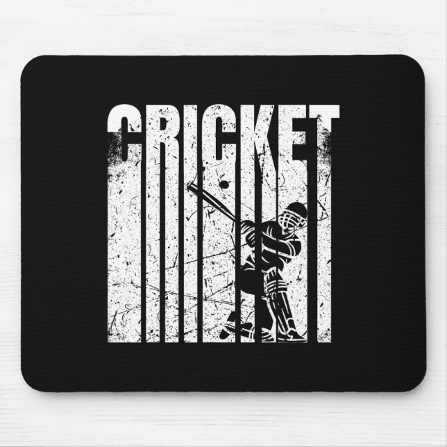 Tapis De Souris Retro Cricket Player Tter Design  (Devant)