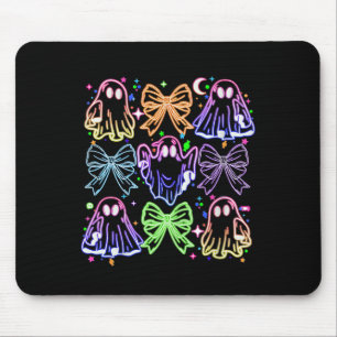 Tapis De Souris Retro Cute Coquette Halloween Ghost Éffrayant Cloc