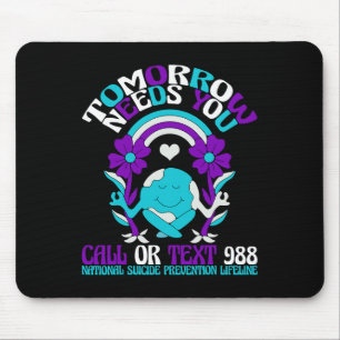 Tapis De Souris Rétro Demain a besoin de vous 988 Prévention du su