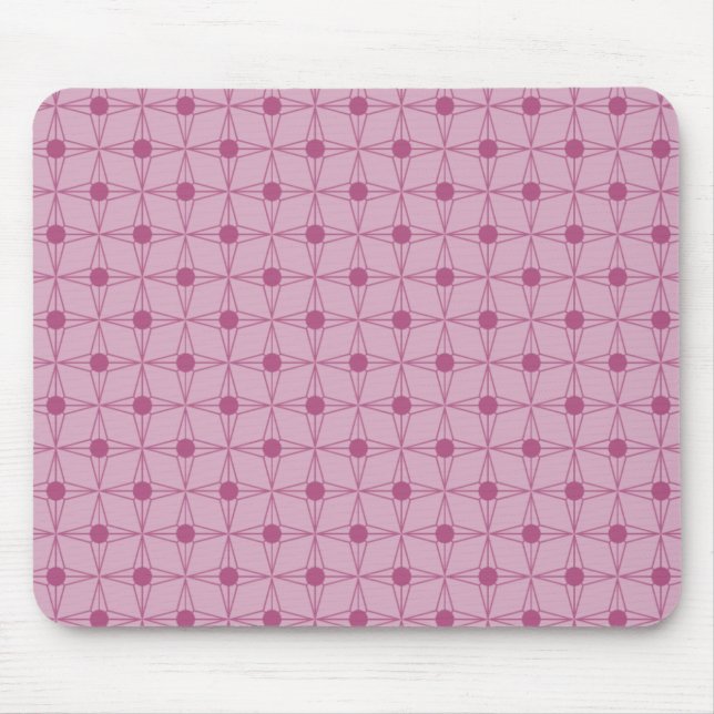 Tapis De Souris Retro Dotted Star Mousepad, Pink (Devant)