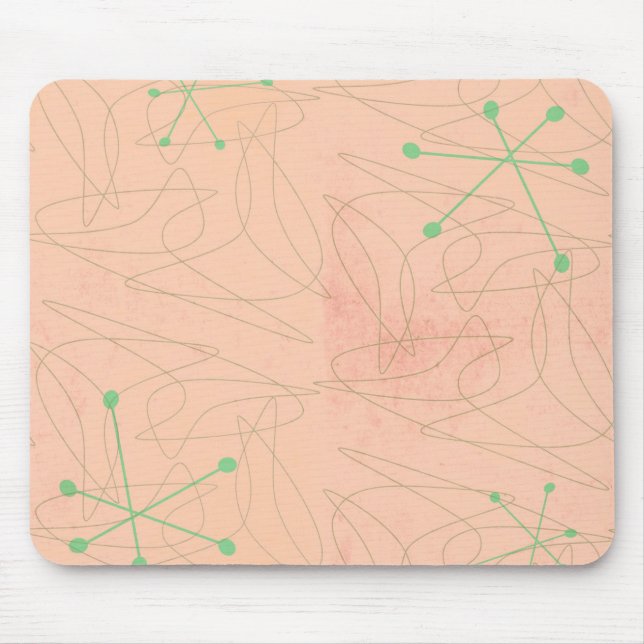 Tapis De Souris Rétro ère atomique des années 1950 Mousepad (Devant)