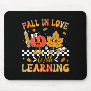 Tapis De Souris Retro Fall In Love Avec Apprentissage Automne Citr