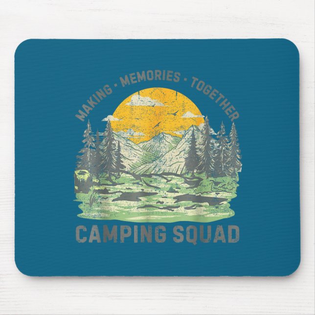 Tapis De Souris Retro Family Camng Crew Est 2025 Camper Camp Camng (Devant)