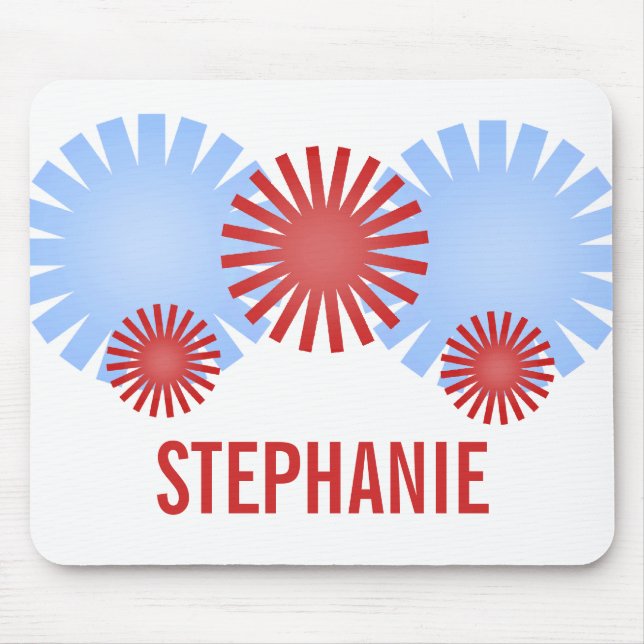 Tapis de souris Rétro Feux d'Artifice (Devant)