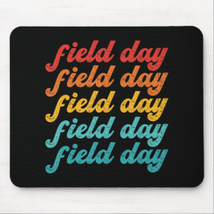 Tapis De Souris Retro Field jour jaune champ jour jeux enseignants