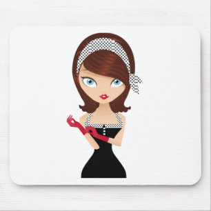 Tapis De Souris Rétro fille