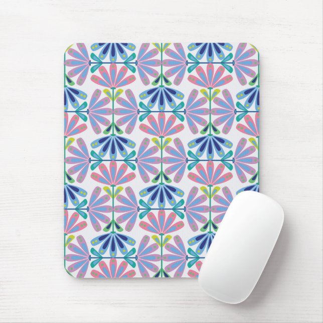 Tapis De Souris Retro Floral Series (Avec souris)