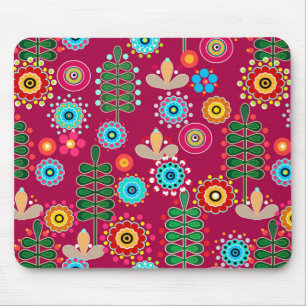 Tapis De Souris Rétro, Flower Patch