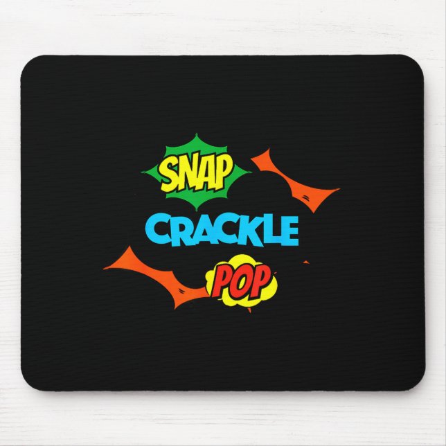 Tapis De Souris Retro Funny Snap Crackle P Quote Relax Meme Game  (Devant)