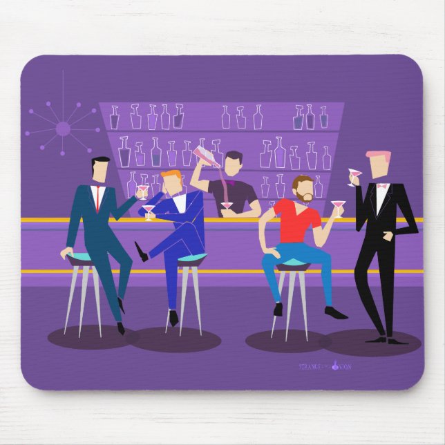 Tapis De Souris Retro Gay Bar Mousepad (Devant)