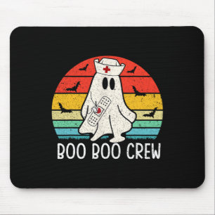 Tapis De Souris Retro Ghost Boo Boo Crew Femmes Infirmières Funny