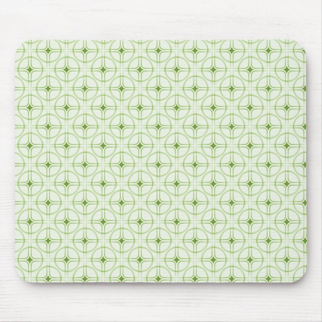 Tapis De Souris Rétro Glam Mousepad, Vert (Devant)