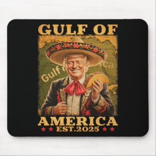 Tapis De Souris Retro Golfe De L'Amérique Américaine Mexique Drôle