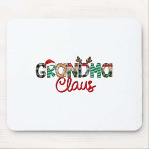 Tapis De Souris Retro Grand-mère Claus Reindeer Christmas Matching