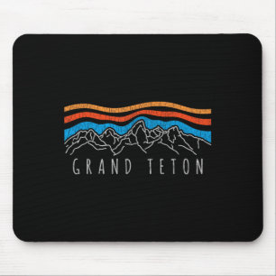 Tapis De Souris Rétro grand teton parc national wyoming vintage