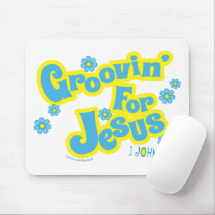 Tapis De Souris Retro Groovin' Pour Jesus Christian Mouse Pad