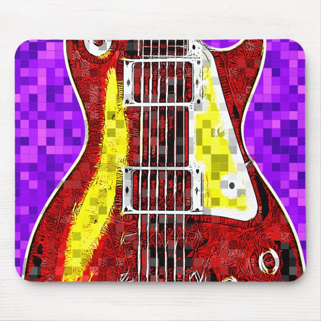 Tapis De Souris Rétro guitare (Devant)