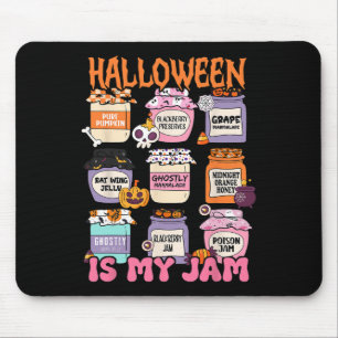 Tapis De Souris Retro Halloween est ma confiture saison Éffrayante