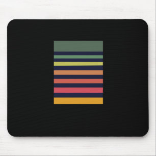 Tapis De Souris Retro Horizon Stripes - Desig S numérique minimali