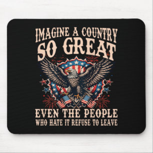 Tapis De Souris Retro Imagine Un Pays Si Grand Même Les Gens Sur