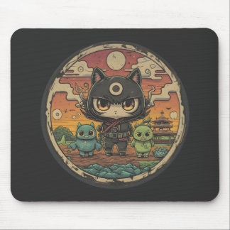 Tapis De Souris Retro Island Pals : équipage de chat Ninja