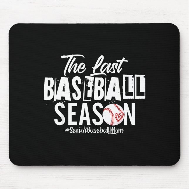 Tapis De Souris Rétro la dernière saison de baseball maman de base (Devant)