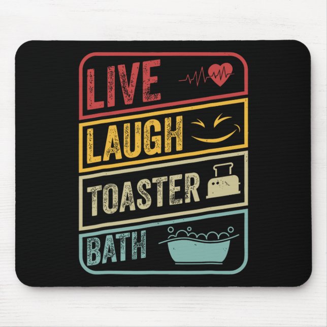 Tapis De Souris Retro Live Lauder Toaster Bath Skeleton Funny Hall (Devant)