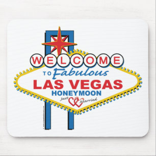 Tapis De Souris Rétro lune de miel de Las Vegas