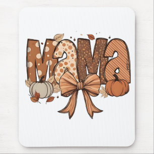 Tapis De Souris Retro Mama Coquette Bow Automne Thankgiving Automn