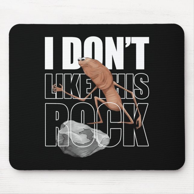 Tapis De Souris Retro Marcus The Worm I Don't Like This Rock  (Devant)