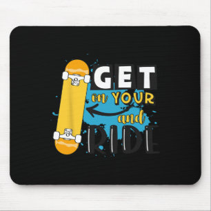 Tapis De Souris Retro Montez Sur Votre Planche À Roulettes Et Roul