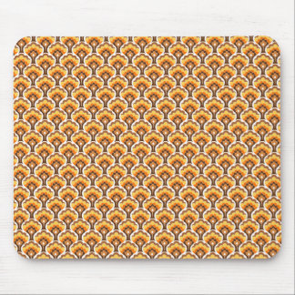 Tapis De Souris rétro motif d'arbre - orange