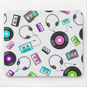 Tapis De Souris Rétro motif de musique