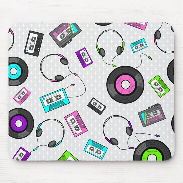 Tapis De Souris Rétro motif de musique (Devant)